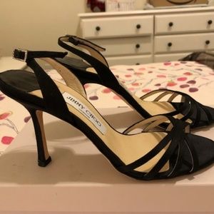 Jimmy Choo Black Satin SANDALS